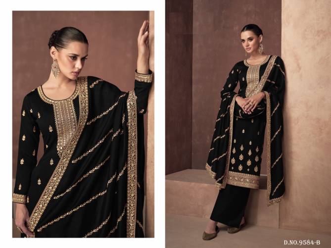 ASHIRWAD ZAHA 9584 COLOUR ADDITHION Heavy Premium Silk Palazzo Salwar Suit